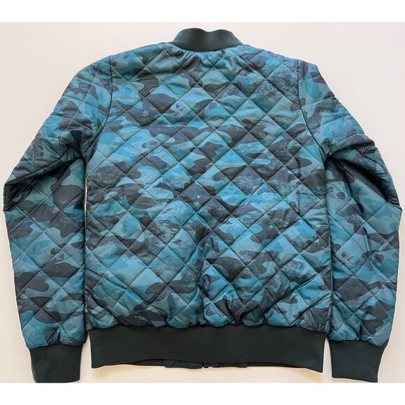 Columbia Hawlings Hill Bomber Jacket Thermal Coil-Blue Black Camo Size S $160 - Picture 2 of 10